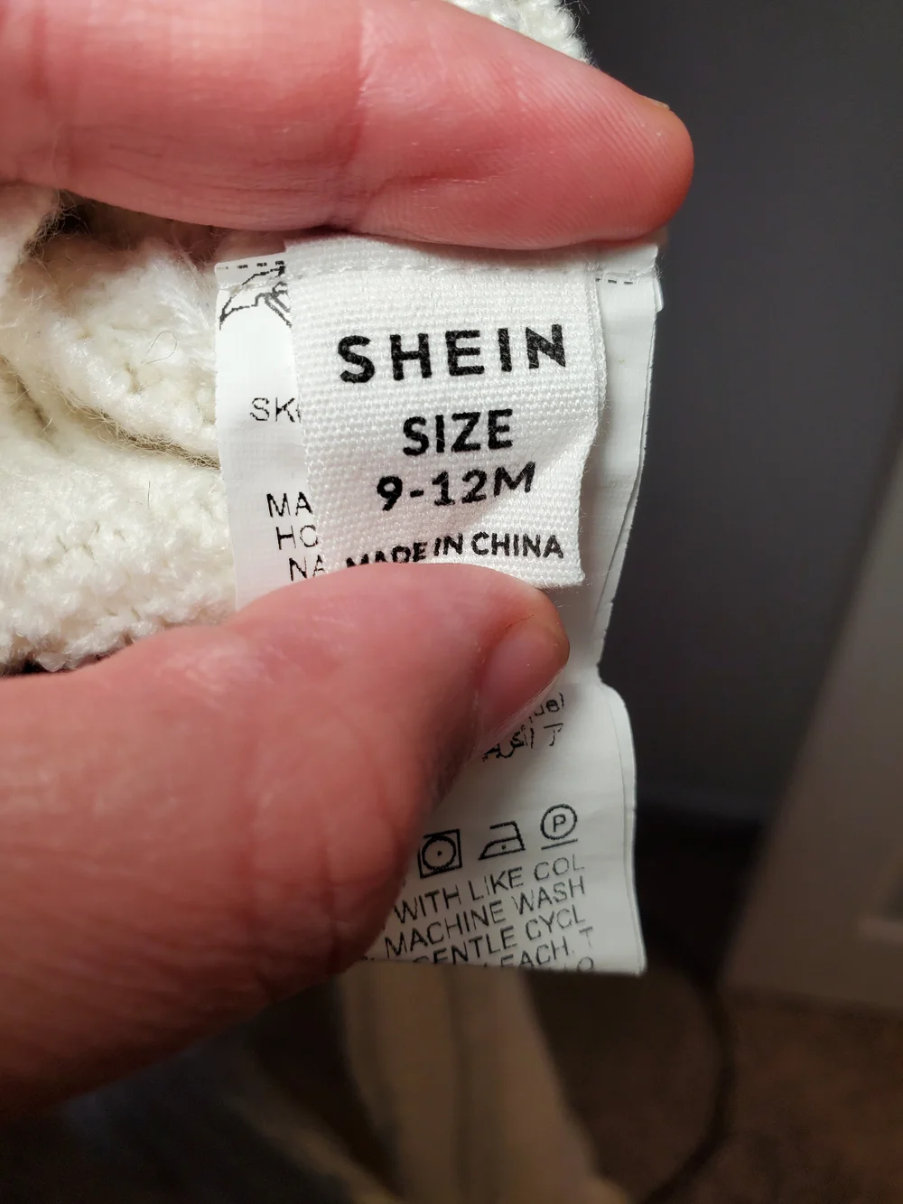 SHEIN Cream Cable Knit Button-Front One-Piece